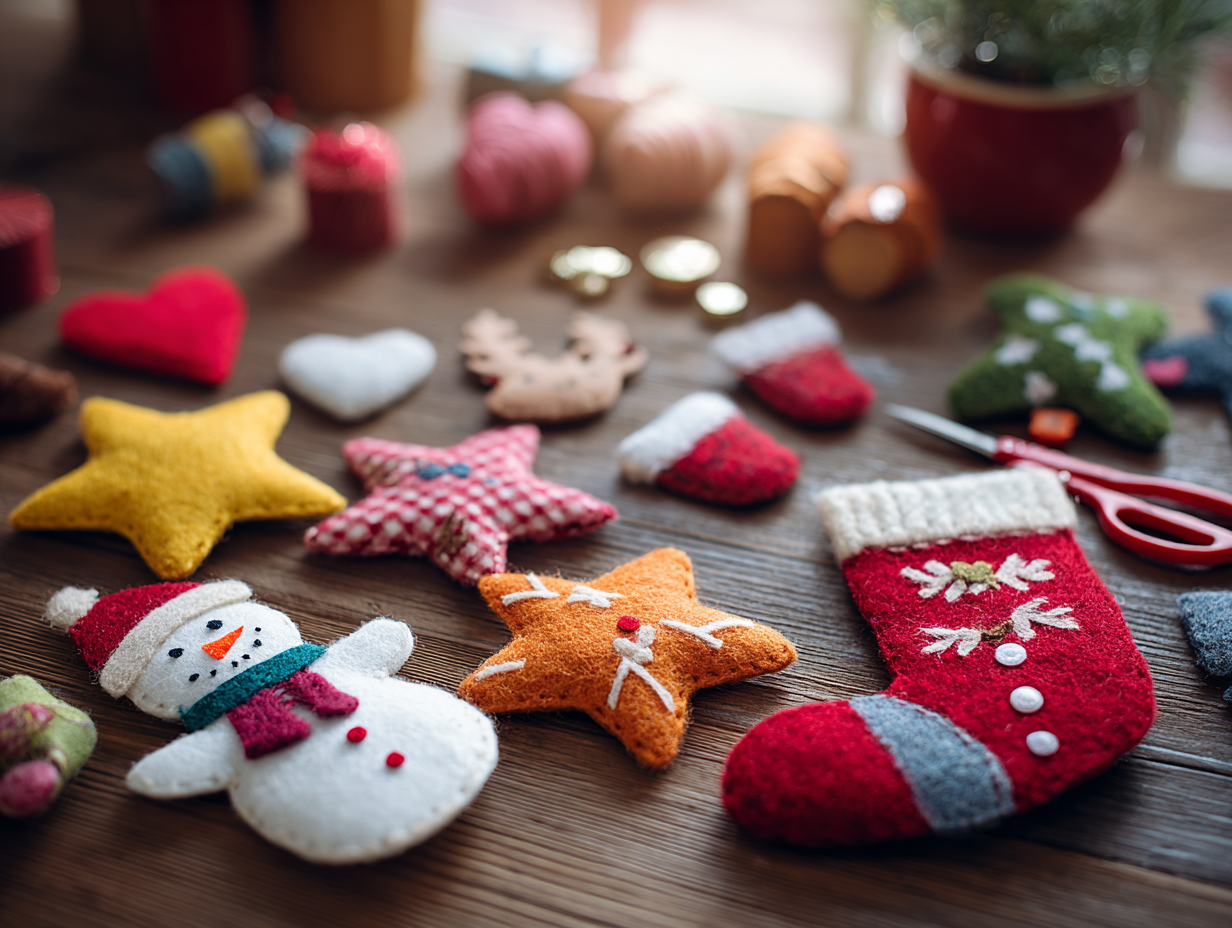 Lavoretti di Natale con pannolenci