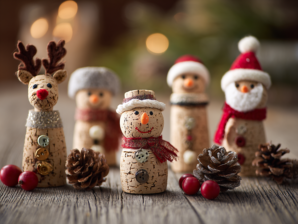 Lavoretti di Natale con tappi di sughero