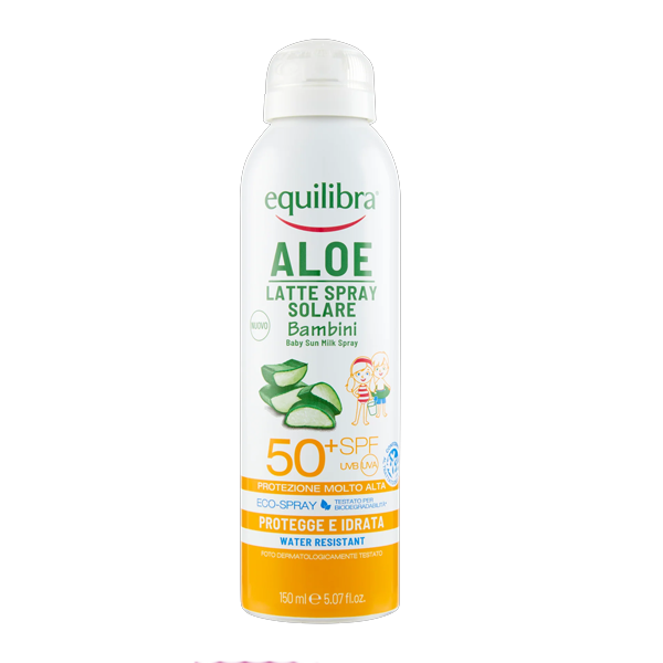 Equilibra Aloe Latte Spray Solare Bambini SPF 50+