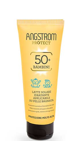 Angstrom Protect Bambini Latte Solare idratante applicabile su pelle bagnata